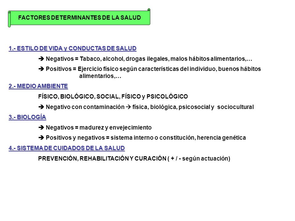 Habitos positivos de salud
